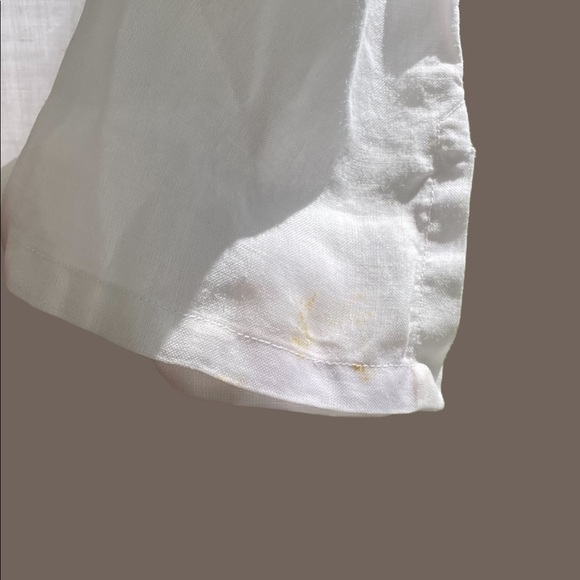 Handmade Gorgeous 100% white LINEN vintage sleeveless top - Picture 9 of 13